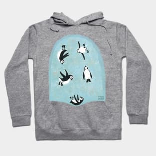 Penguins on Trampolin Hoodie